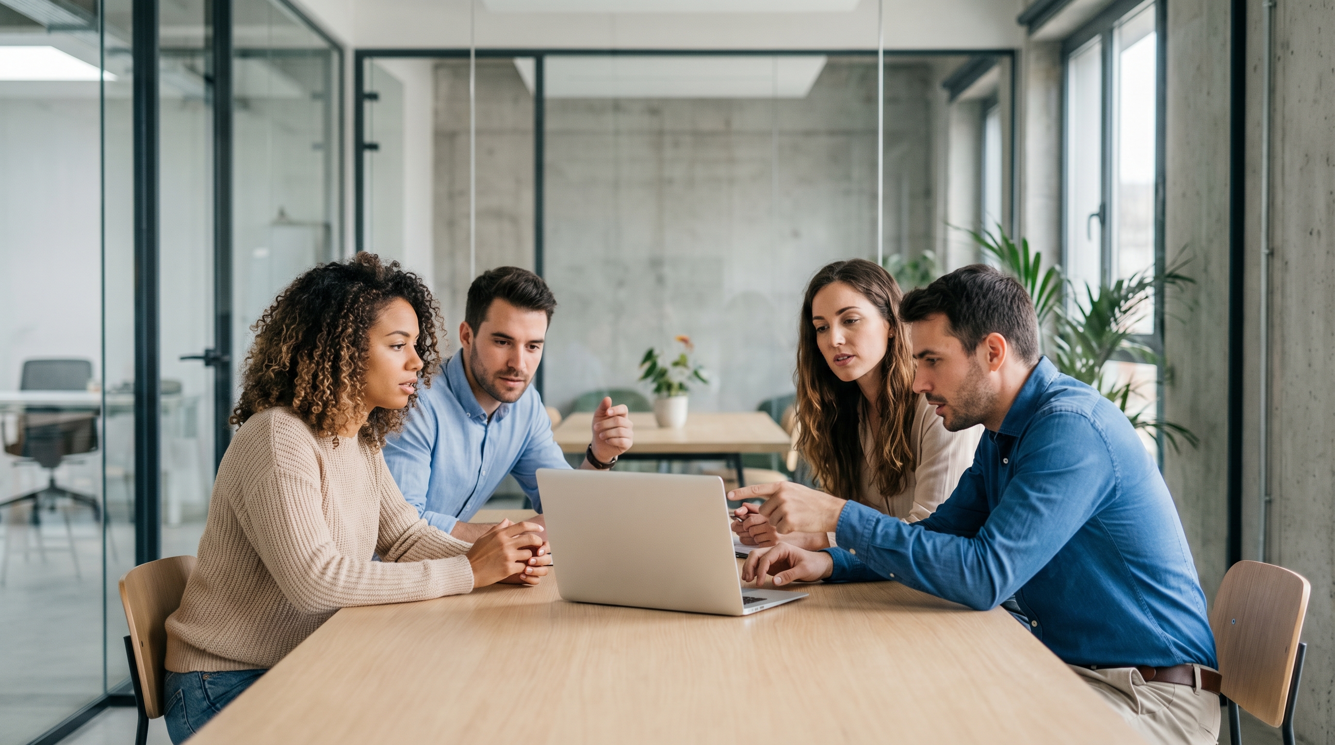 Startup team discussion